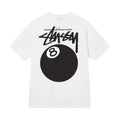 STUSSY 8-BALL TEE WHITE