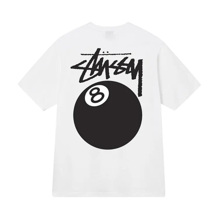 STUSSY 8-BALL TEE WHITE