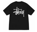 STUSSY BIG LOGO PIGMENT DYED T-SHIRT BLACK