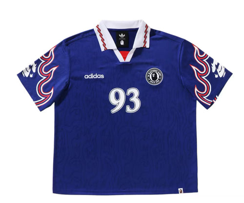 ADIDAS X BAPE FLAME “93” JERSEY BLUE