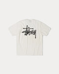 STUSSY BIG LOGO PIGMENT DYED T-SHIRT WHITE
