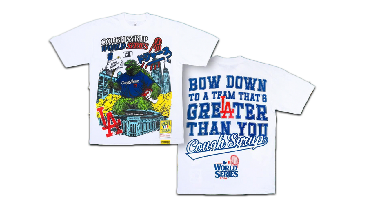AWFUL LOT OF COUGH SYRUP DODGERS WORLD SERIES TEE