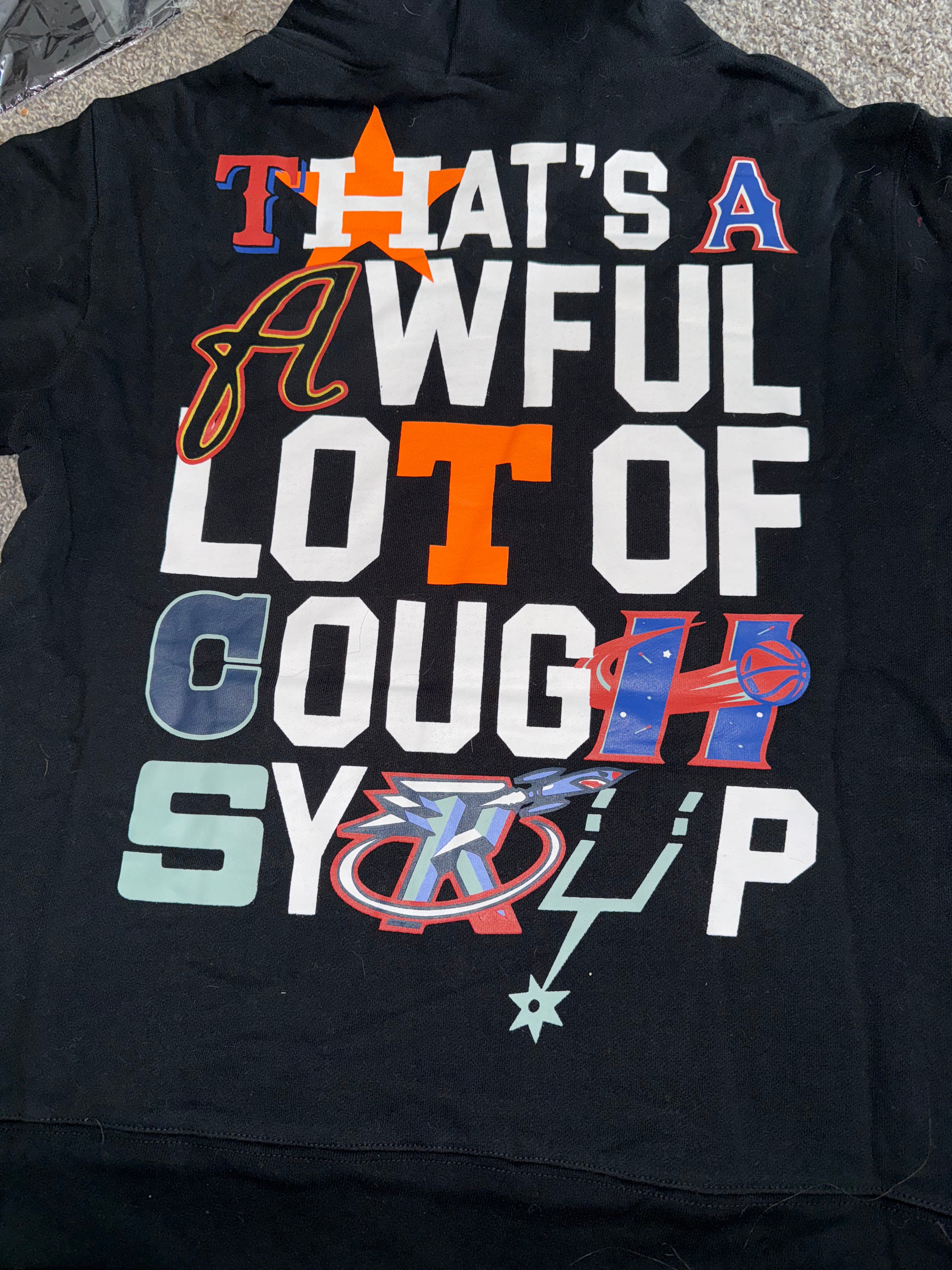 AWFUL LOT OF COUGH SYRUP ALLSTAR/TEXAS SPORTS HOODIE