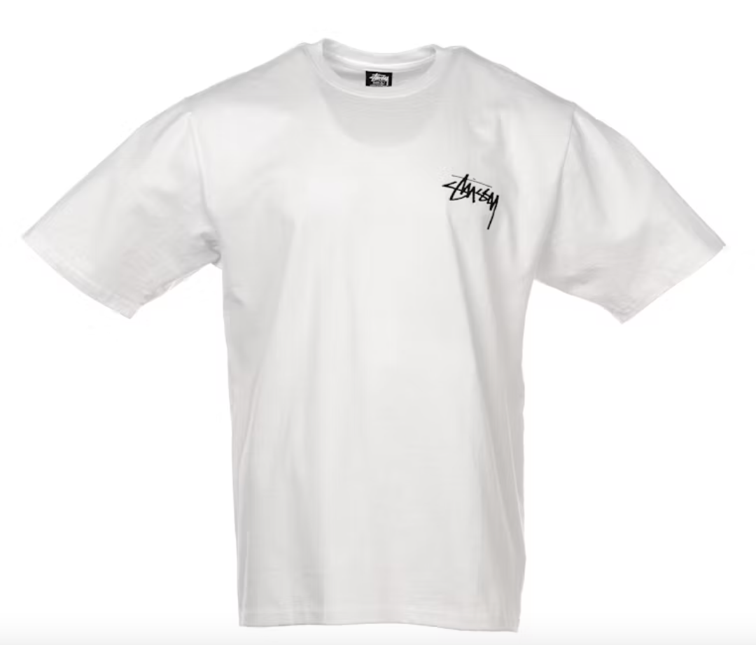 Stussy Fuzzy Dice Tee White/Red Dice