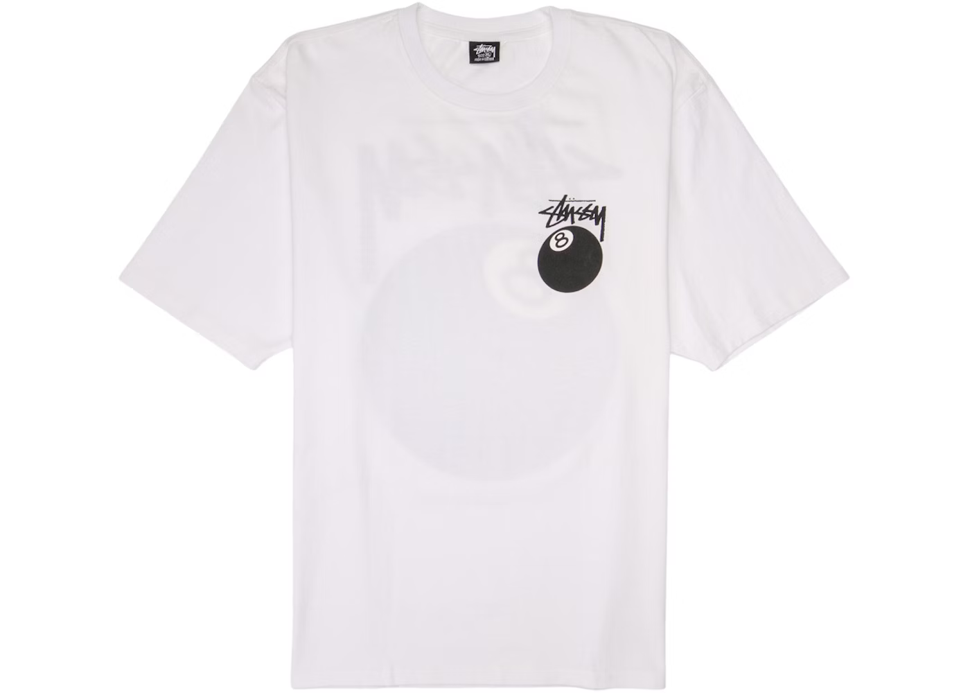 STUSSY 8-BALL TEE WHITE