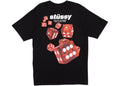 STUSSY ROLLERS TEE BLACK
