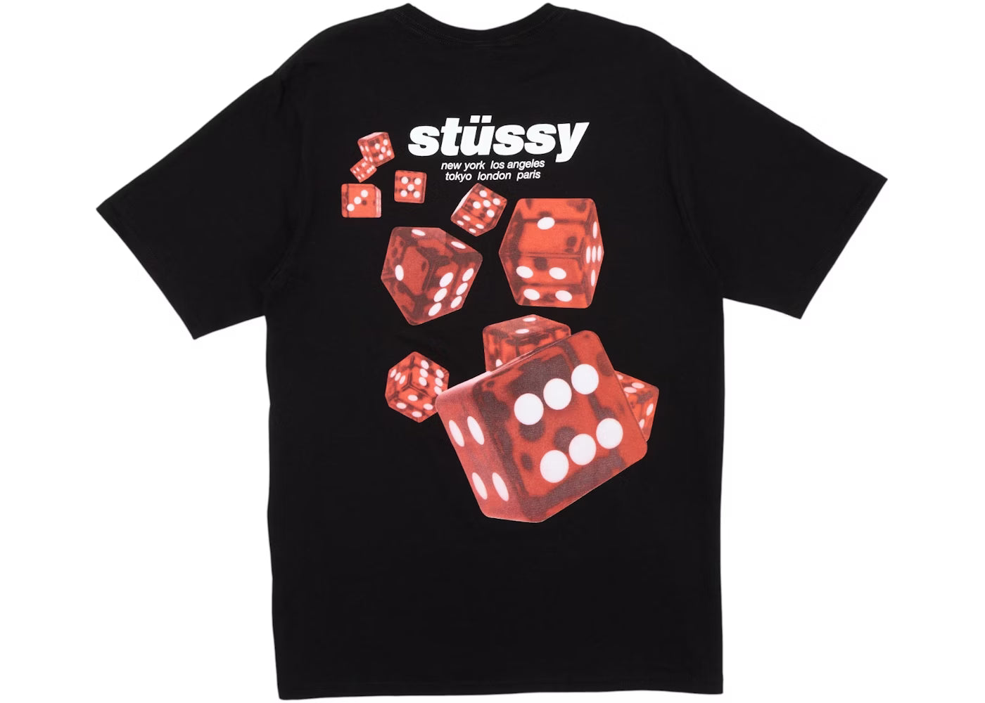 STUSSY ROLLERS TEE BLACK