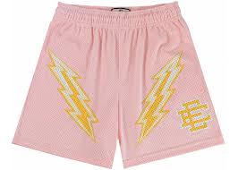 Eric Emanuel EE Short Rose Quartz/Yellow Bolt