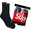 SUPREME HANES SOCKS 4 PACK BLACK